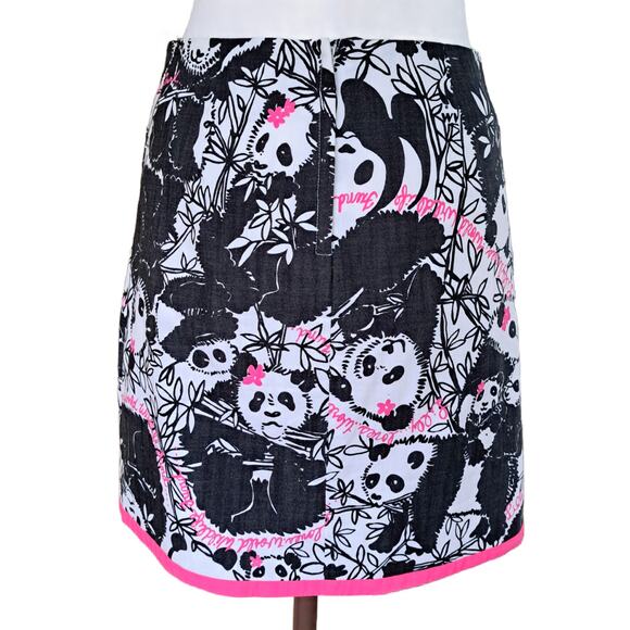 Lilly Pulitzer Pandamonium Skirt Size 2 White Label Originals Panda Print - Picture 2 of 8